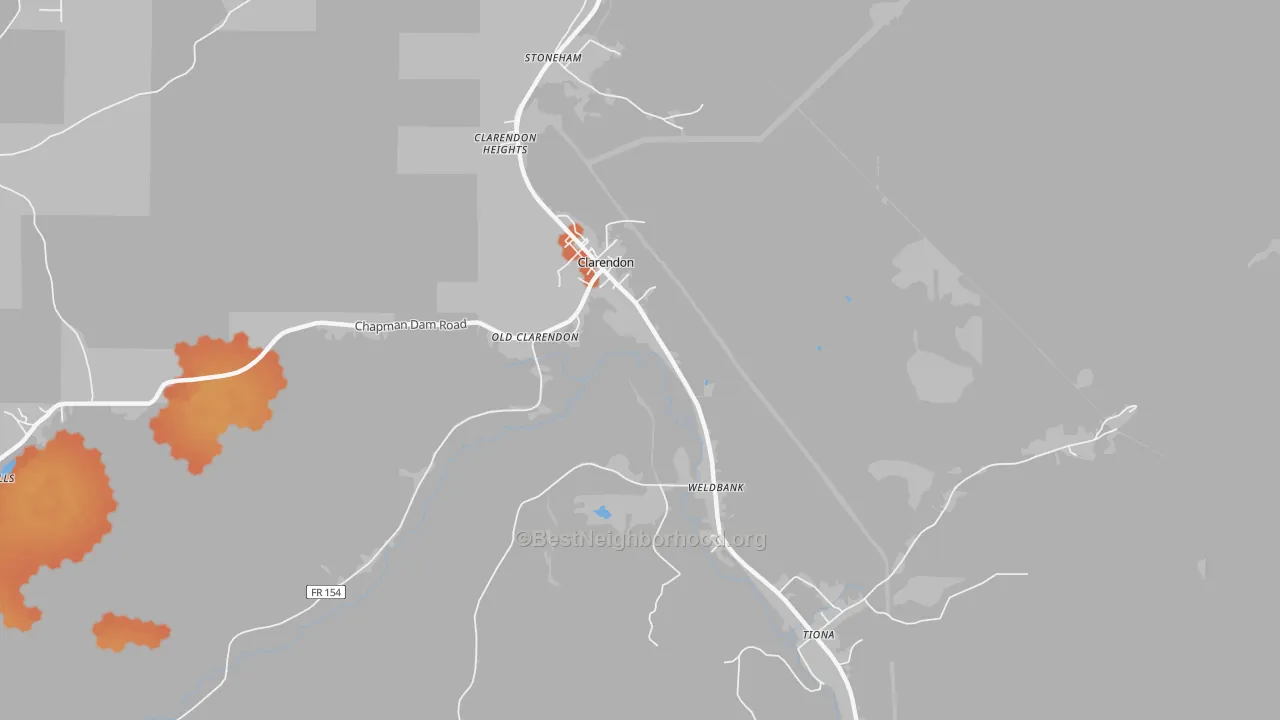 Bike Grade map of Old Clarendon, PA