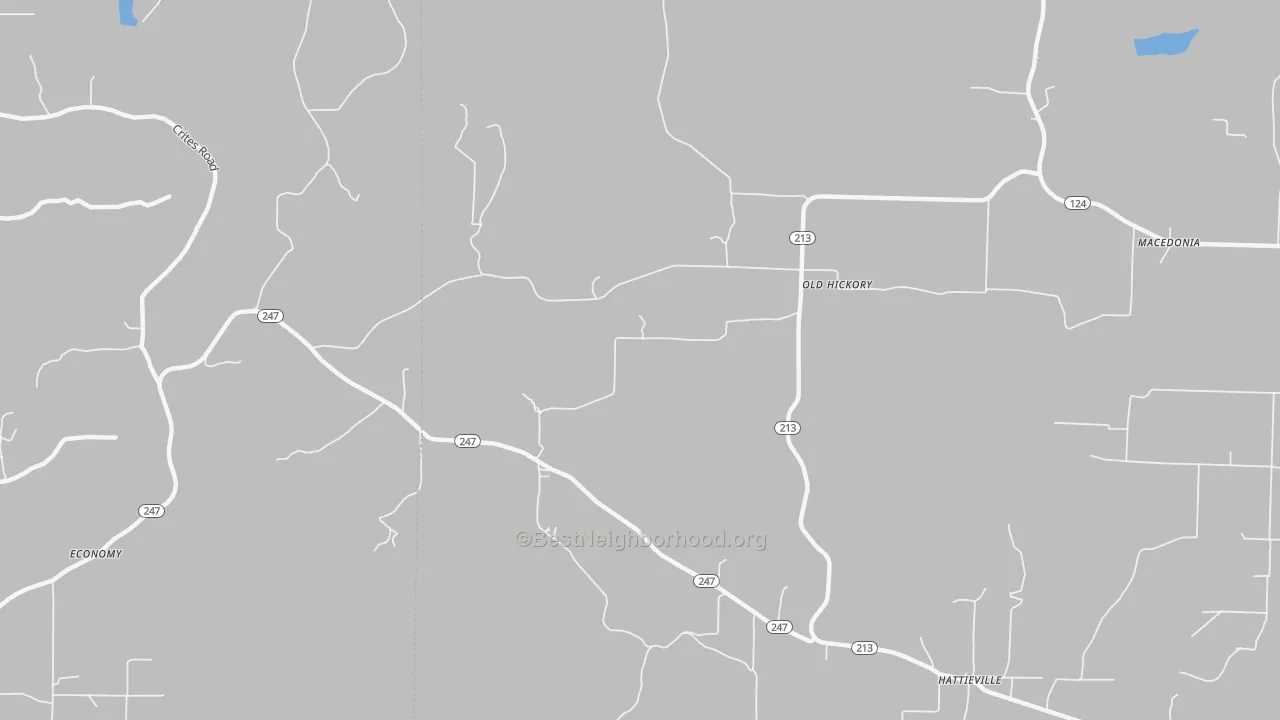Bike Grade map of Old Hickory, AR