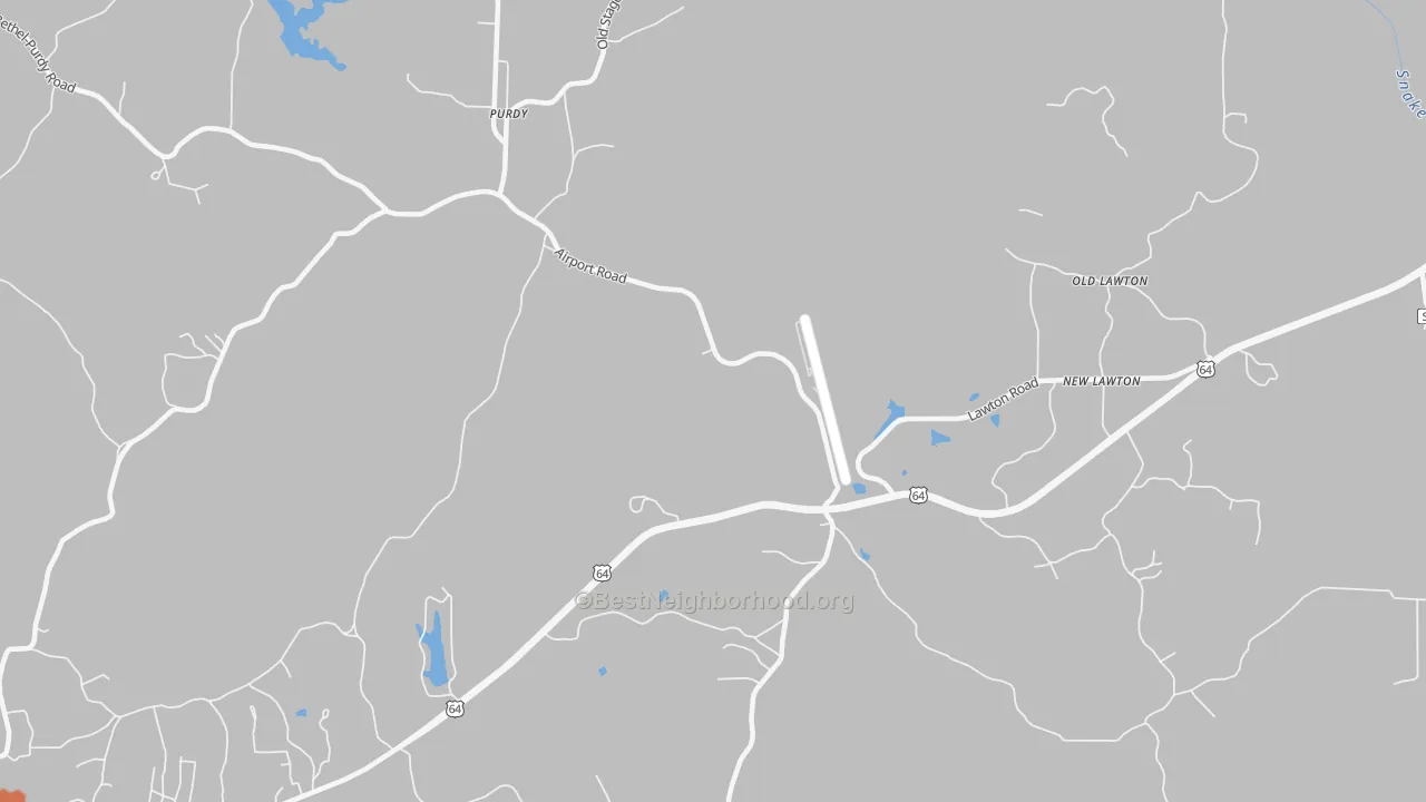 Bike Grade map of Old Lawton, TN