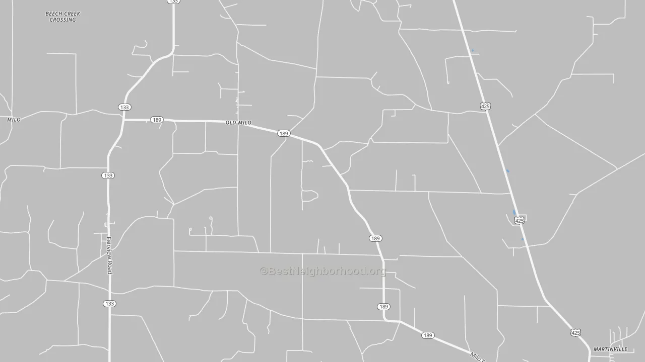 Bike Grade map of Old Milo, AR