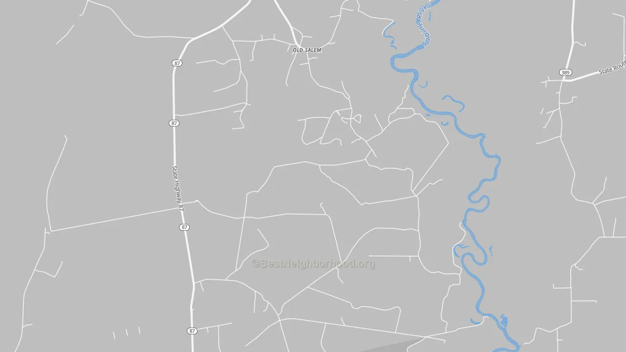 Bike Grade map of Old Salem, TX