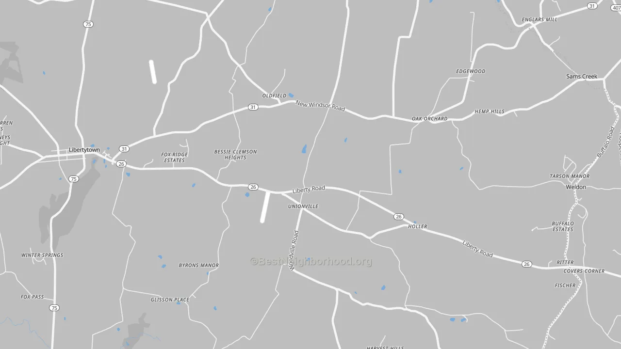 Bike Grade map of Oldfield, MD