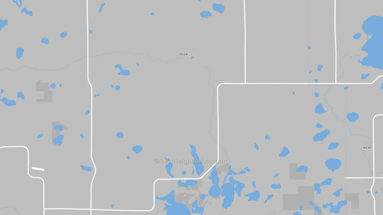 Bike Grade map of Olga, MN