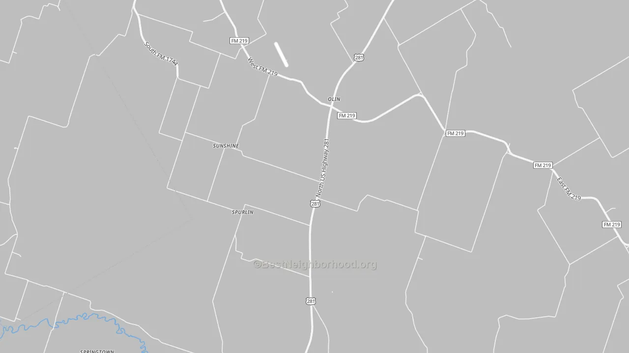 Bike Grade map of Olin, TX