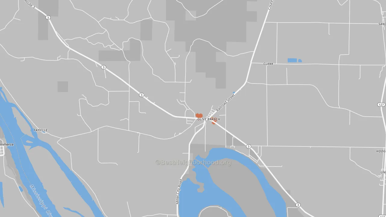 Bike Grade map of Olive Branch, IL