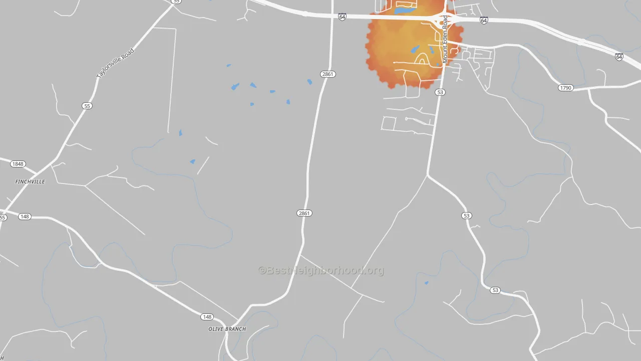 Bike Grade map of Olive Branch, KY