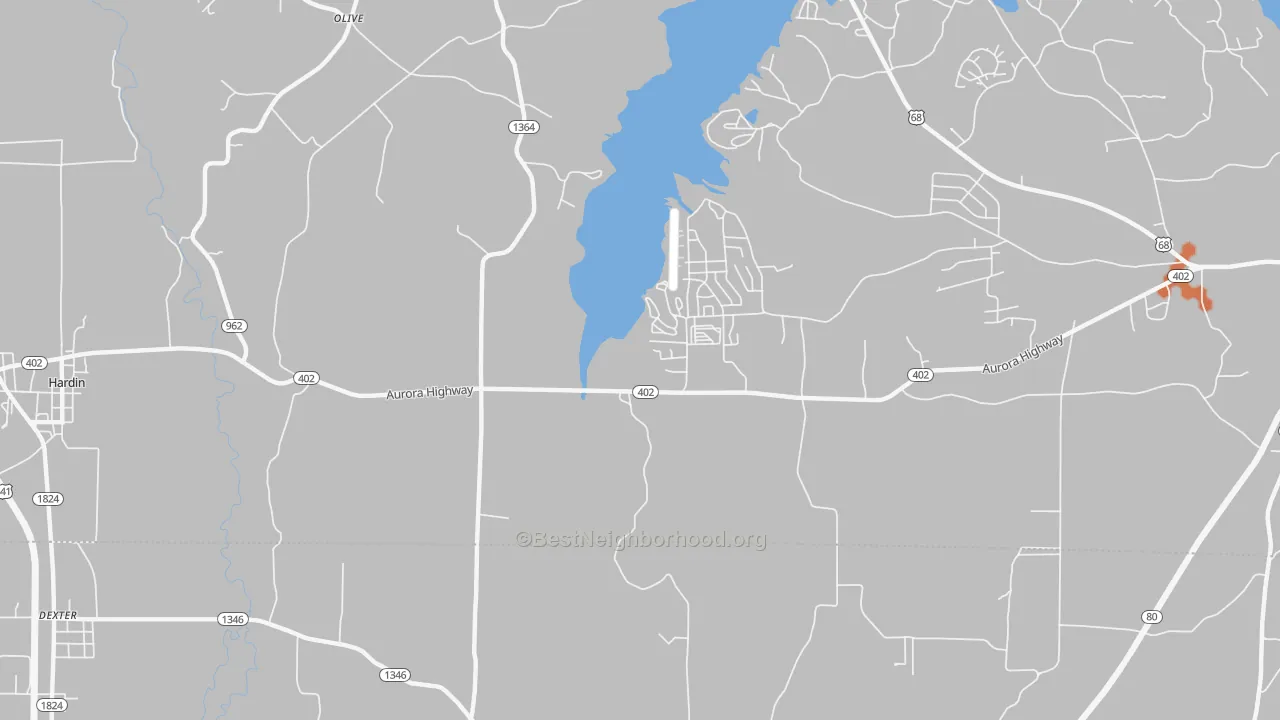 Bike Grade map of Olive, KY