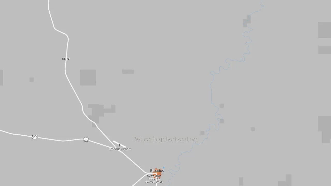 Bike Grade map of Olive, MT