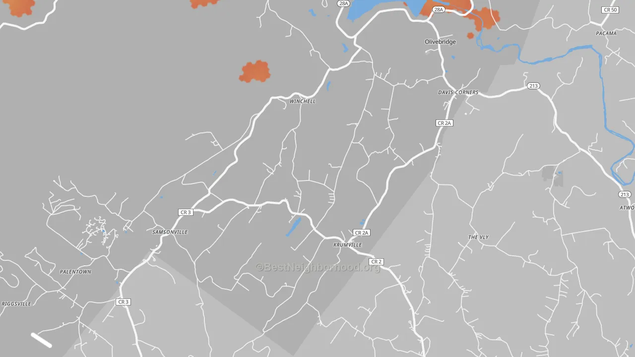 Bike Grade map of Olivebridge, NY