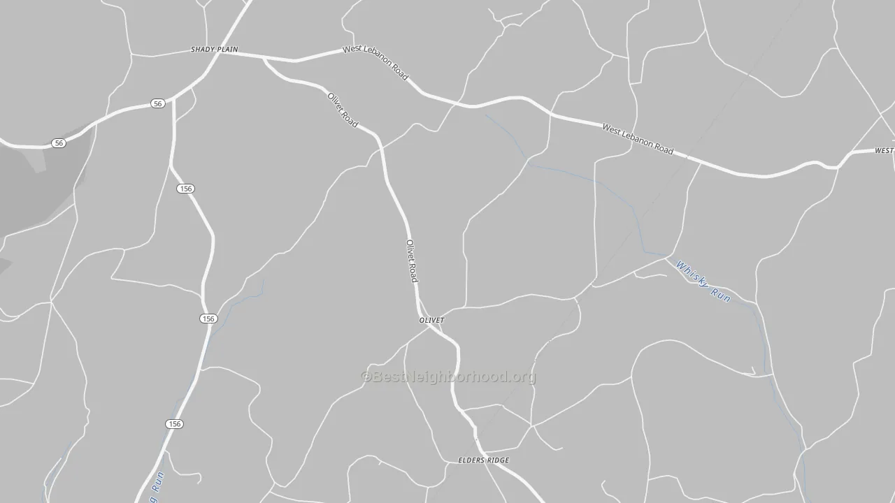 Bike Grade map of Olivet, PA