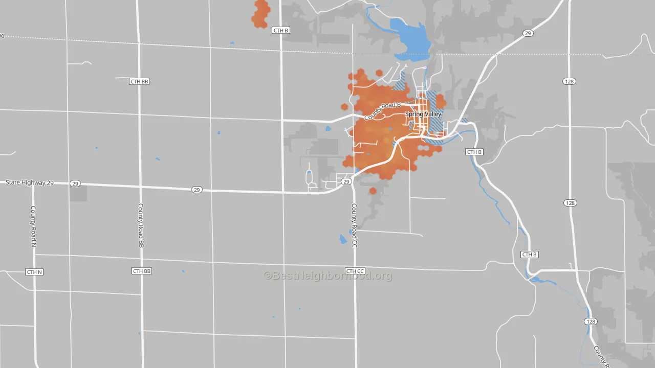 Bike Grade map of Olivet, WI