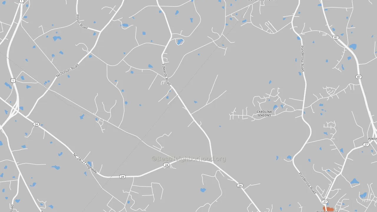 Bike Grade map of Olivia, NC
