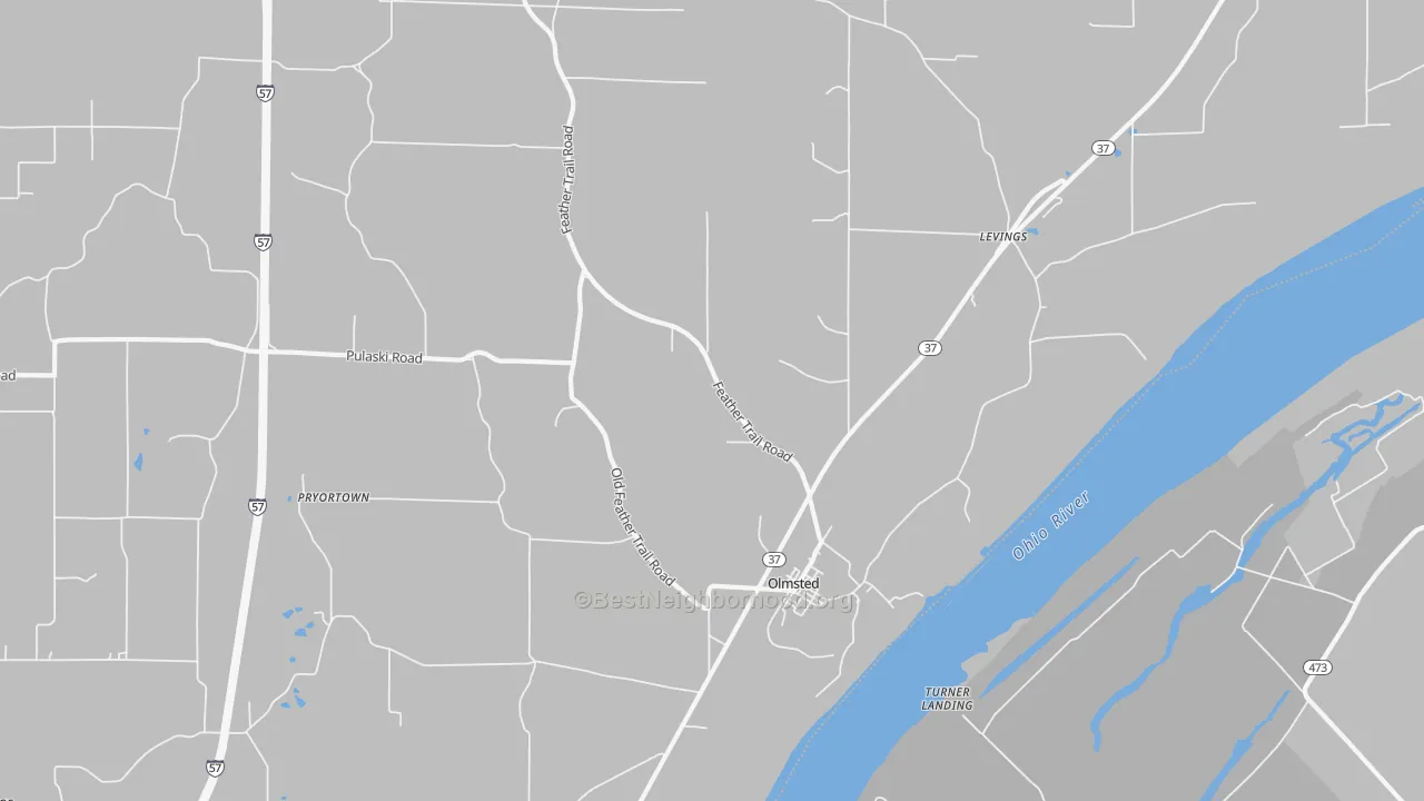 Bike Grade map of Olmsted, IL