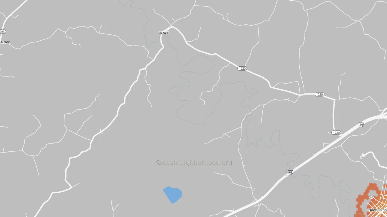 Bike Grade map of Olney, KY