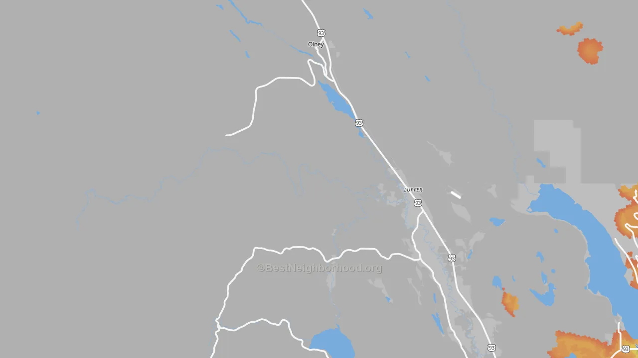 Bike Grade map of Olney, MT