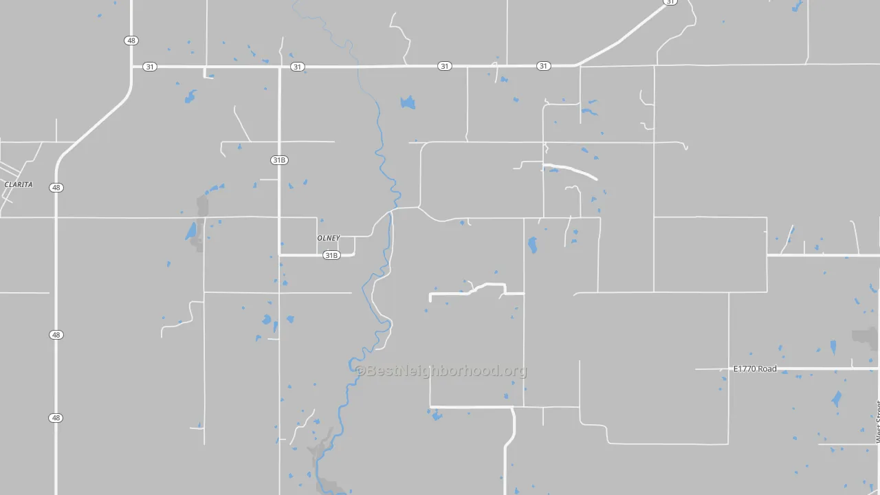 Bike Grade map of Olney, OK