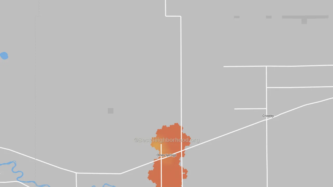Bike Grade map of Olney Springs, CO