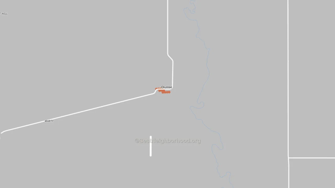 Bike Grade map of Olustee, OK