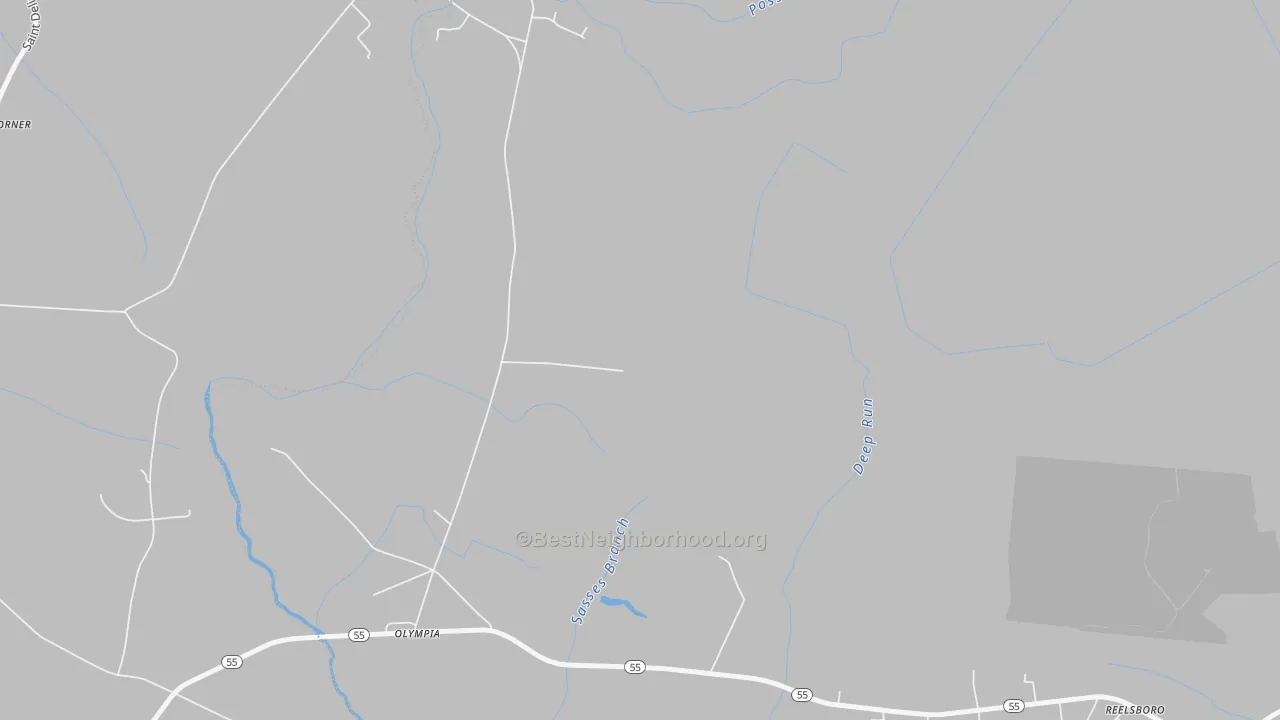 Bike Grade map of Olympia, NC