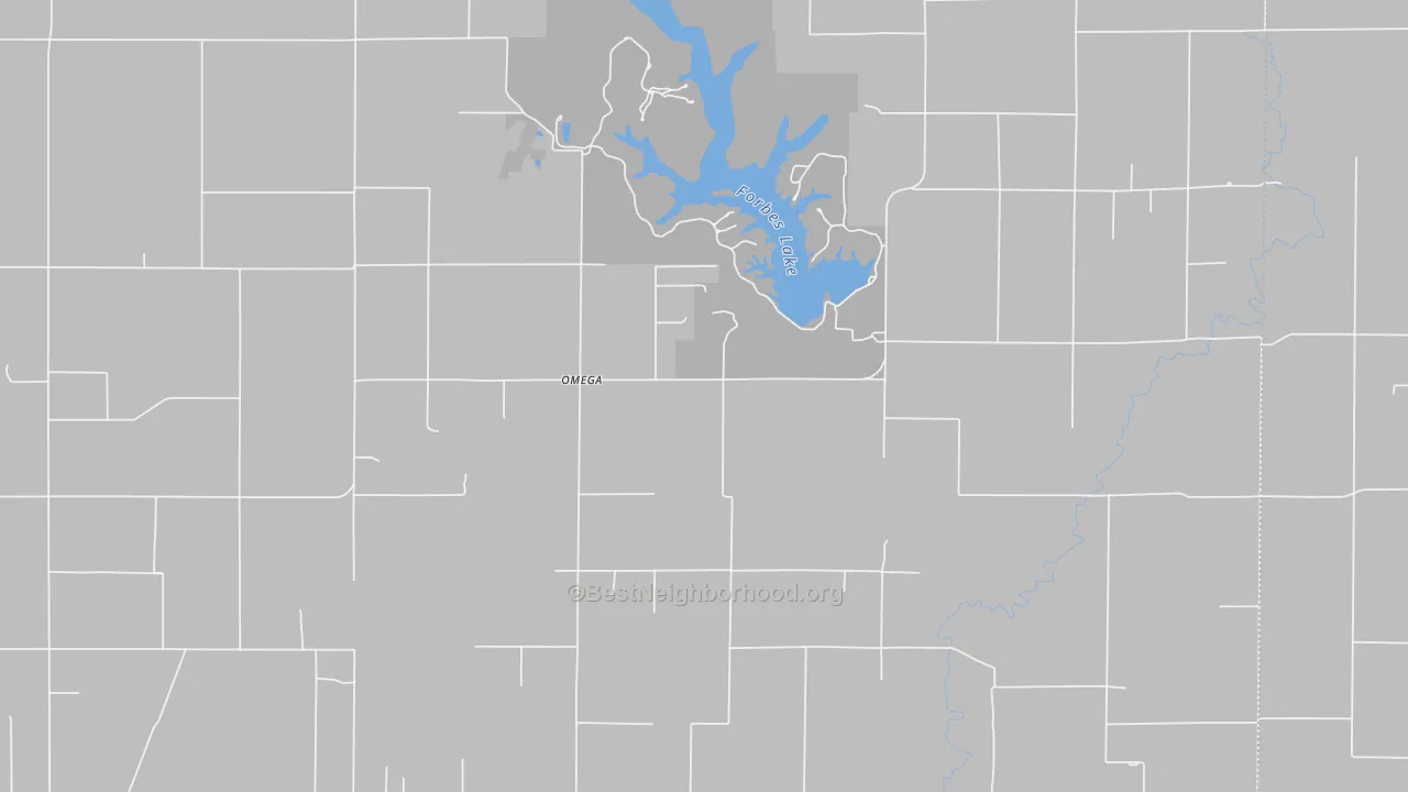 Bike Grade map of Omega, IL