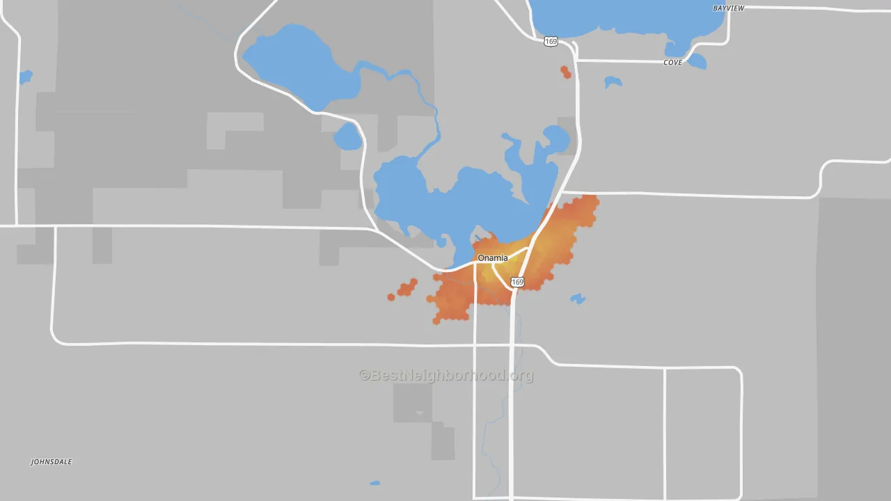 Bike Grade map of Onamia, MN