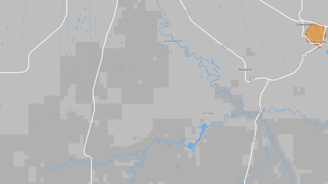 Bike Grade map of Ontonagon County, MI