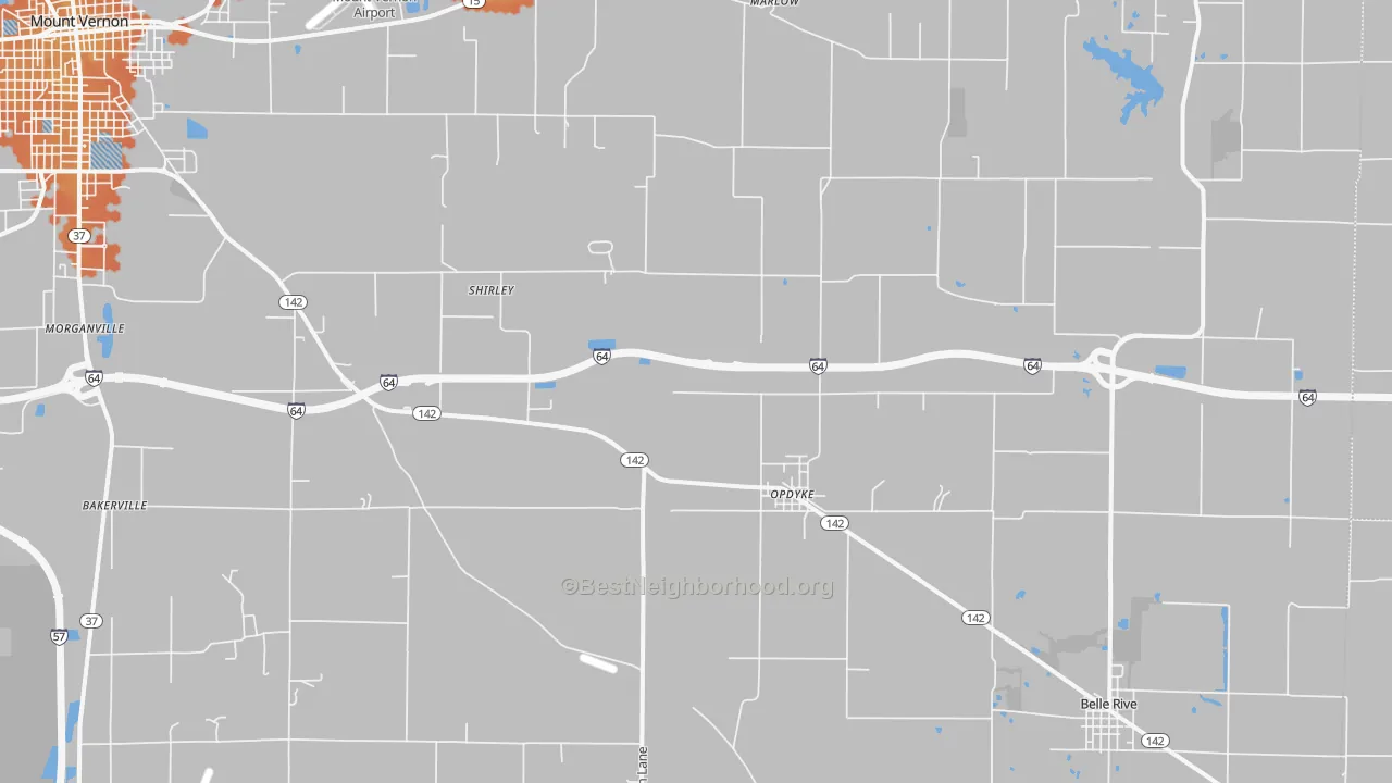 Bike Grade map of Opdyke, IL