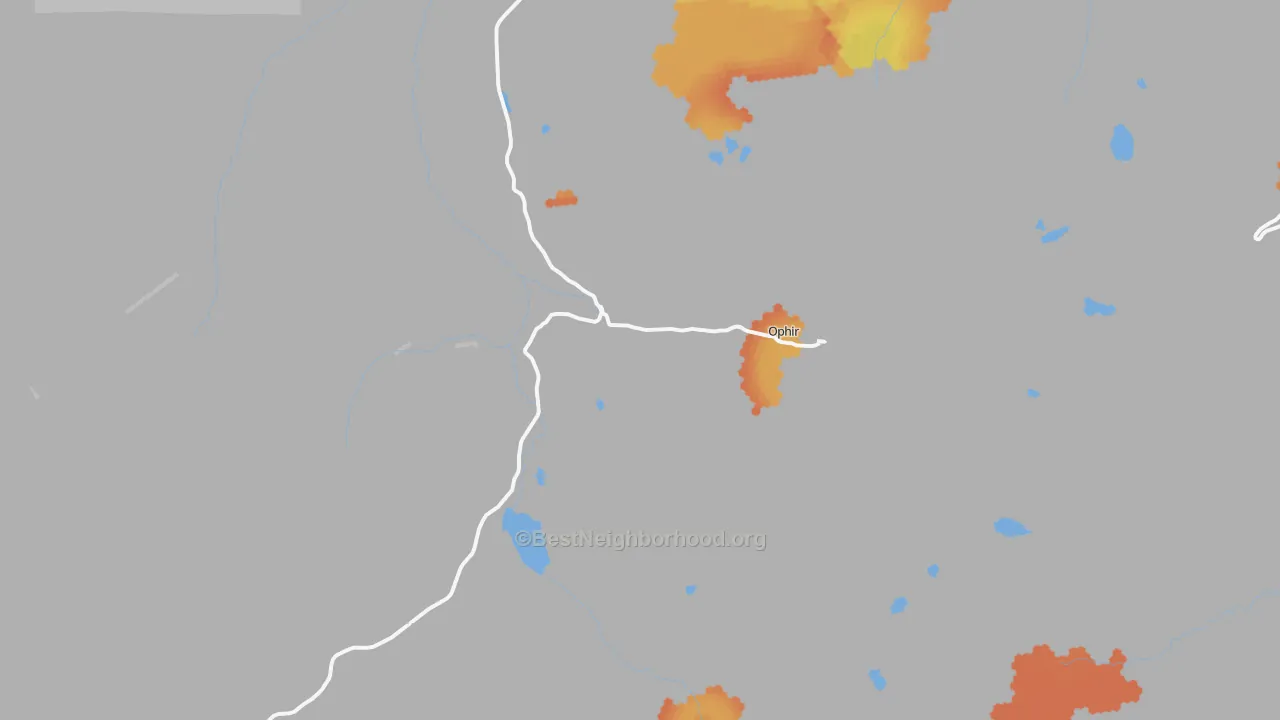 Bike Grade map of Ophir, CO