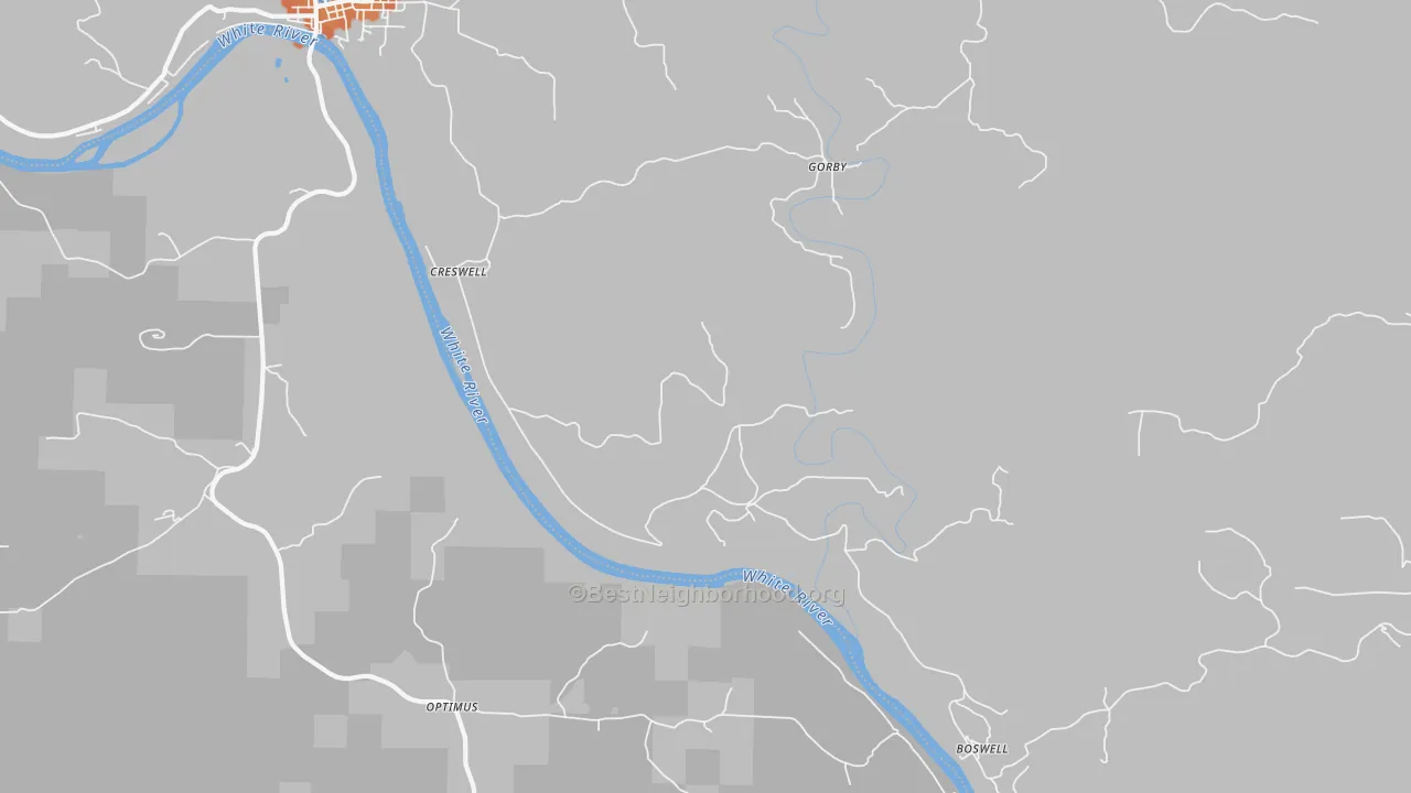 Bike Grade map of Optimus, AR