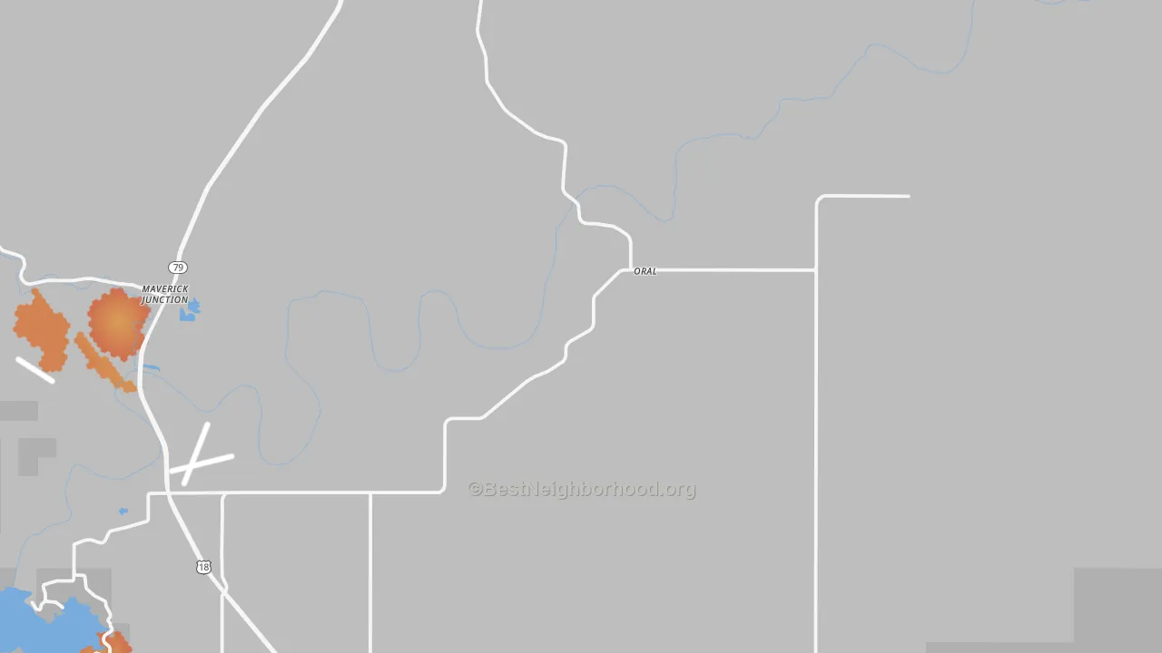 Bike Grade map of Oral, SD