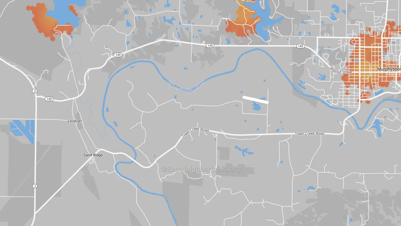 Bike Grade map of Oraville, IL