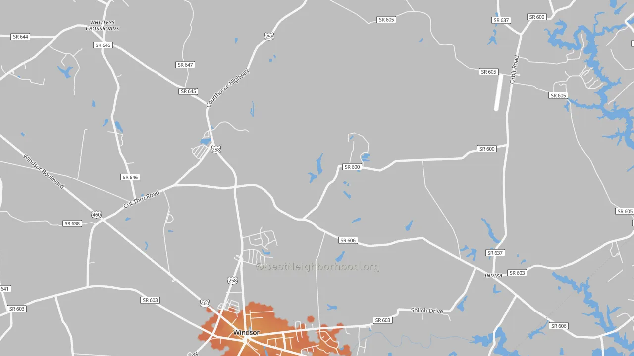 Bike Grade map of Orbit, VA