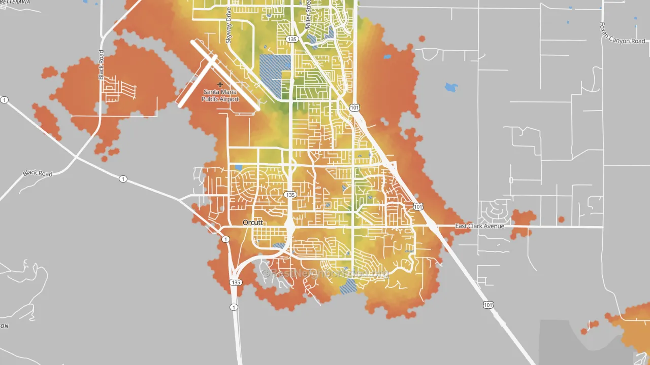 Bike Grade map of Orcutt, CA