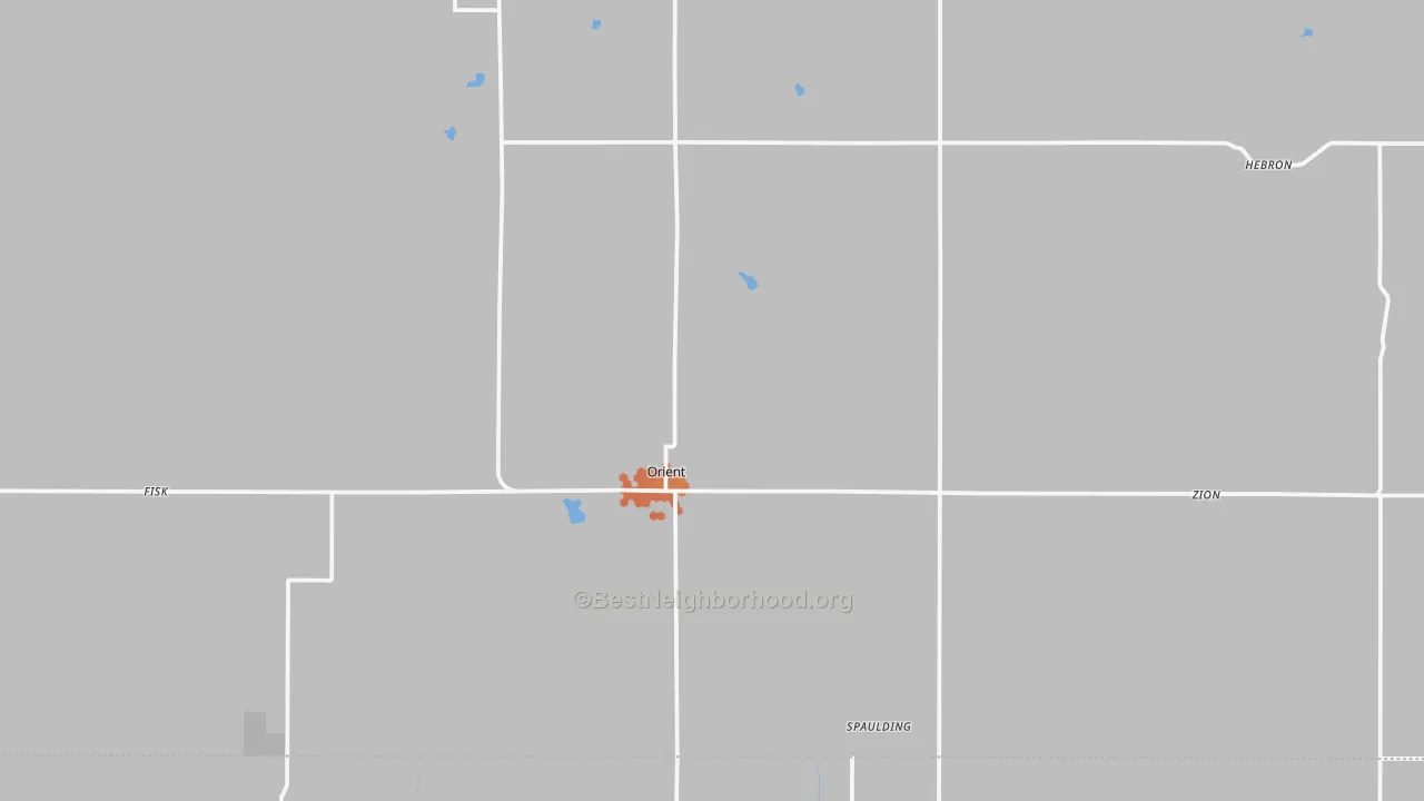 Bike Grade map of Orient, IA
