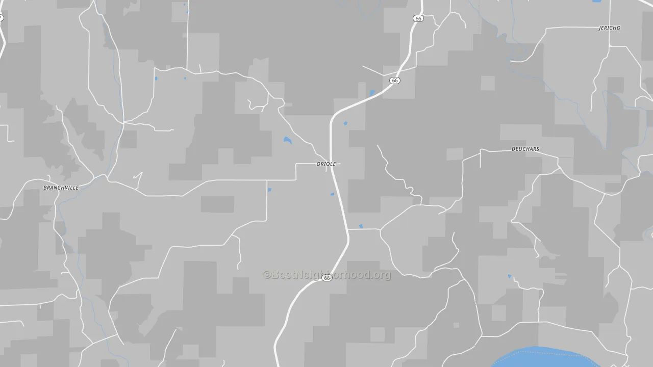 Bike Grade map of Oriole, IN