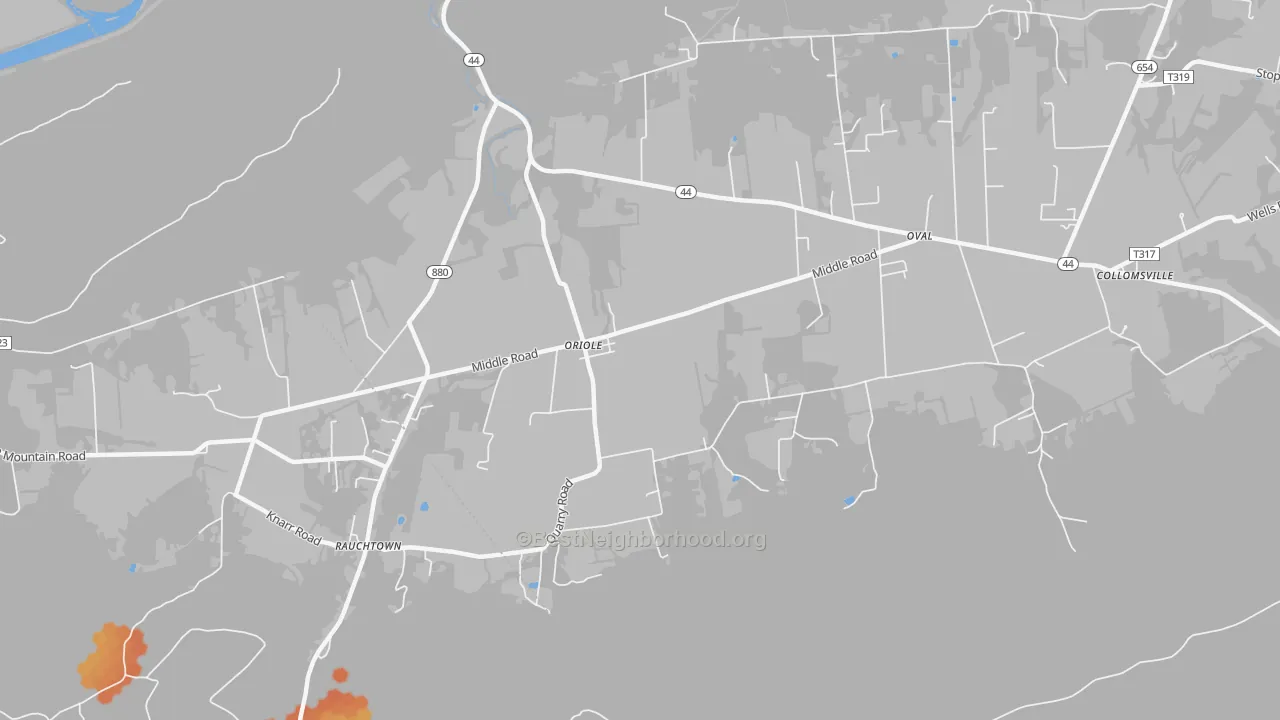 Bike Grade map of Oriole, PA