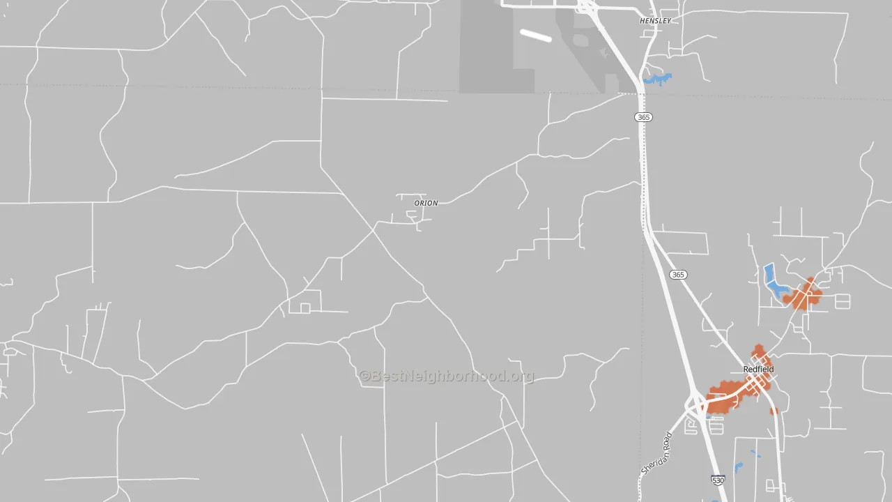 Bike Grade map of Orion, AR