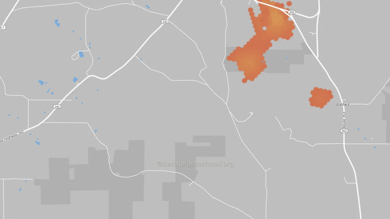 Bike Grade map of Orlando, NY