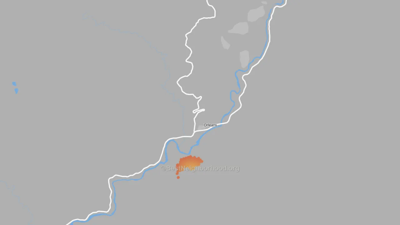 Bike Grade map of Orleans, CA