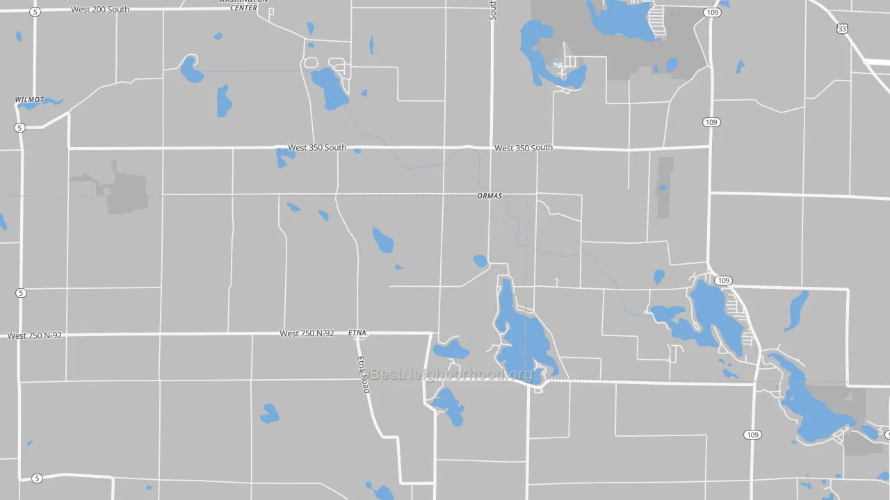 Bike Grade map of Ormas, IN