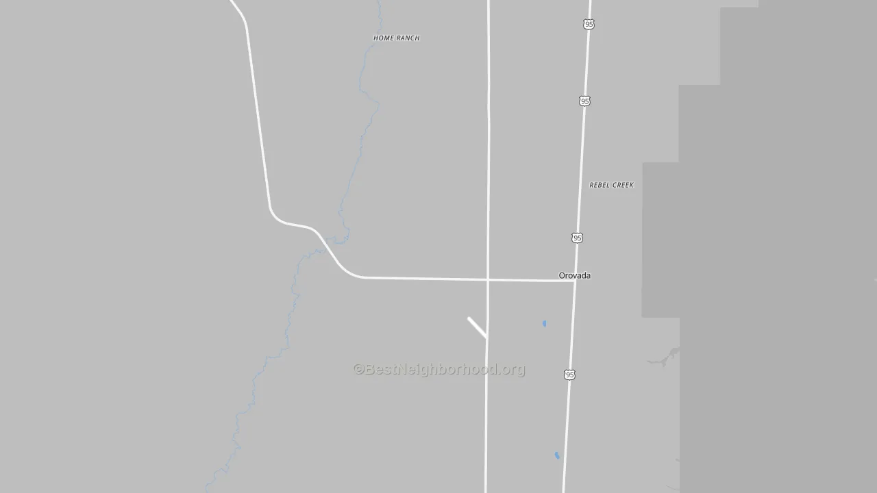 Bike Grade map of Orovada, NV
