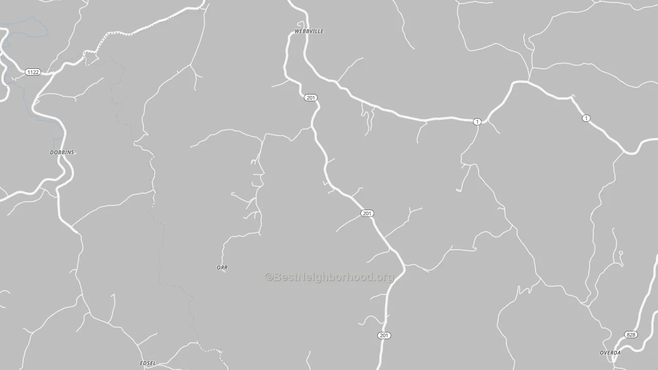 Bike Grade map of Orr, KY