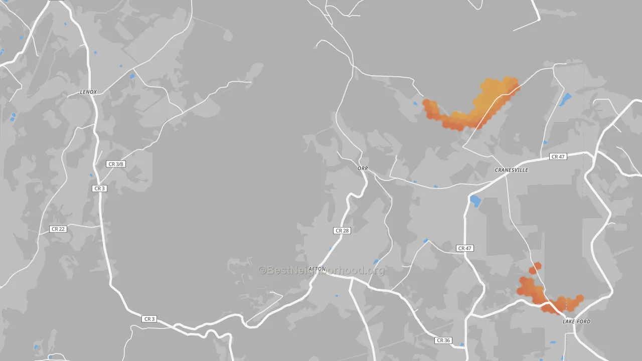 Bike Grade map of Orr, WV