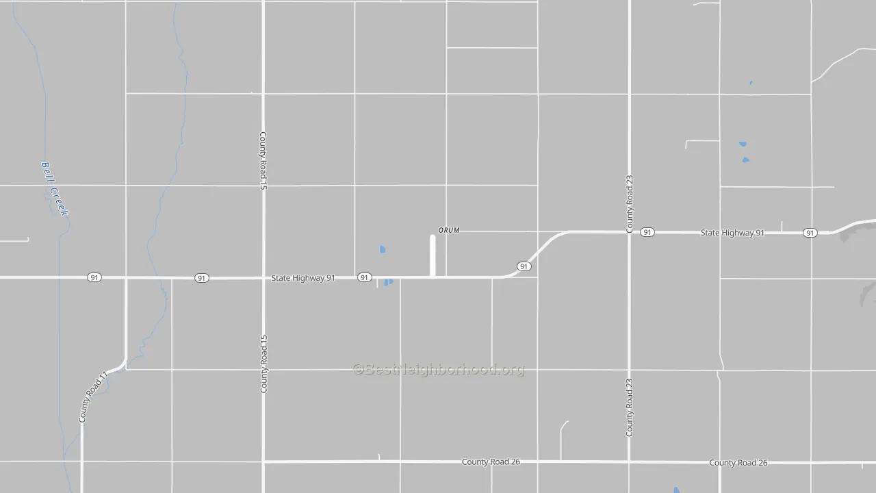 Bike Grade map of Orum, NE
