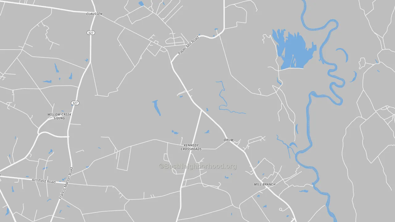 Bike Grade map of Orum, SC