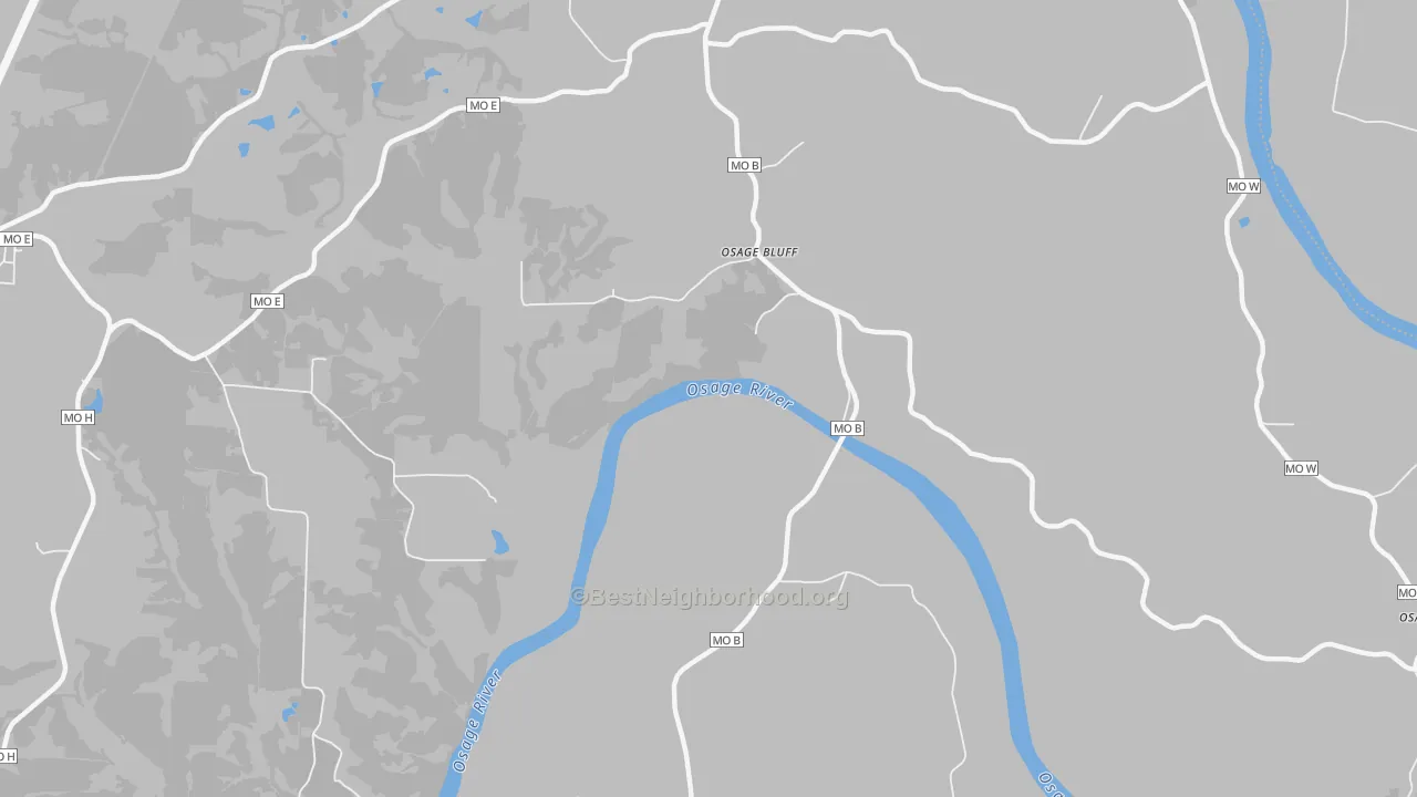 Bike Grade map of Osage Bluff, MO