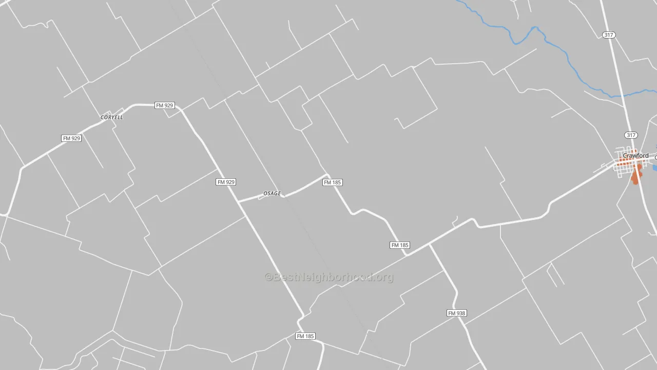 Bike Grade map of Osage, TX