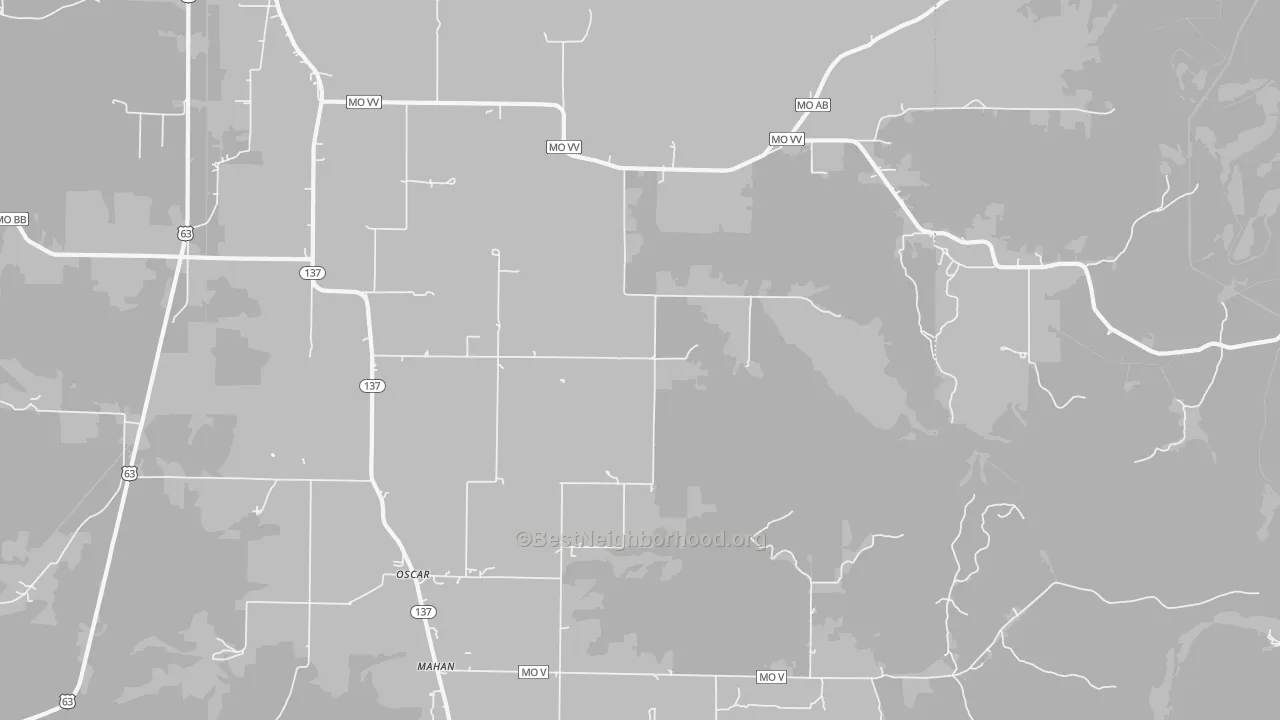 Bike Grade map of Oscar, MO