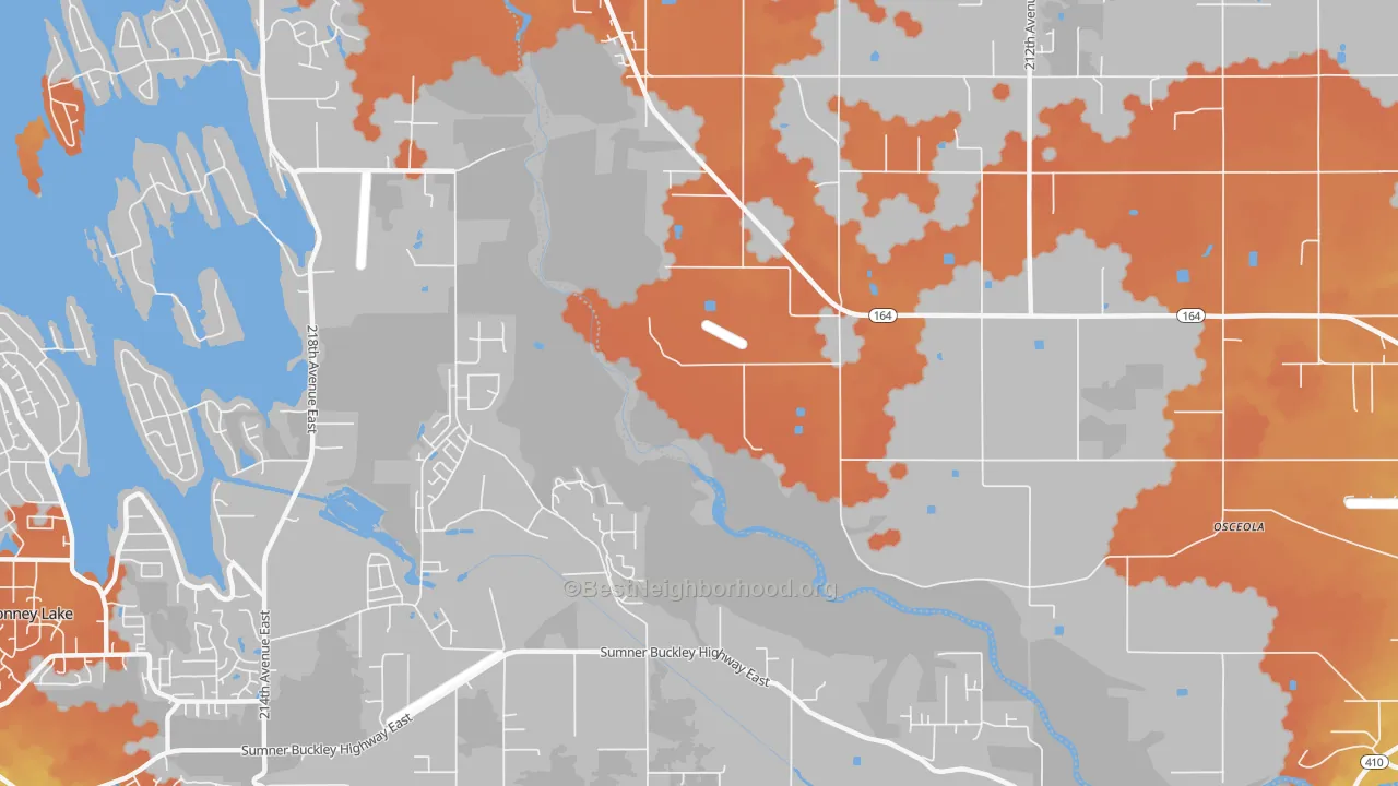 Bike Grade map of Osceola, WA