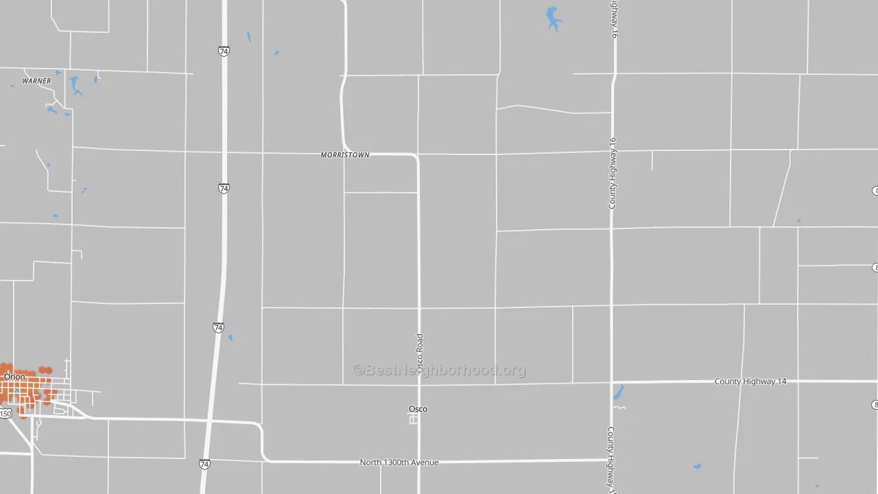 Bike Grade map of Osco, IL